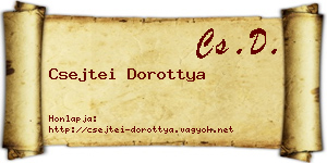 Csejtei Dorottya névjegykártya