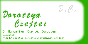 dorottya csejtei business card